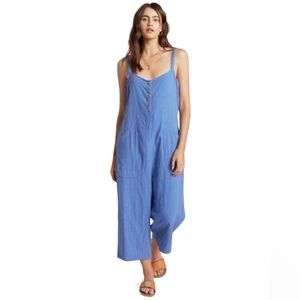 Billabong NWT Daydream Jumpsuit Cotton Gauze Overalls Coveralls Wide Leg Large